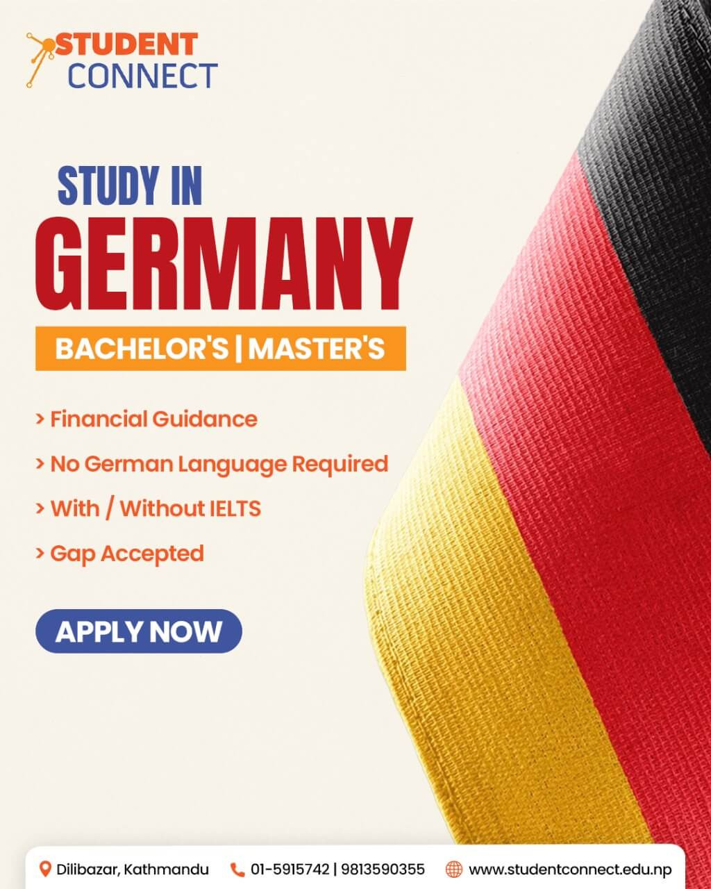 Study in Germany from Nepal with gap acceptance